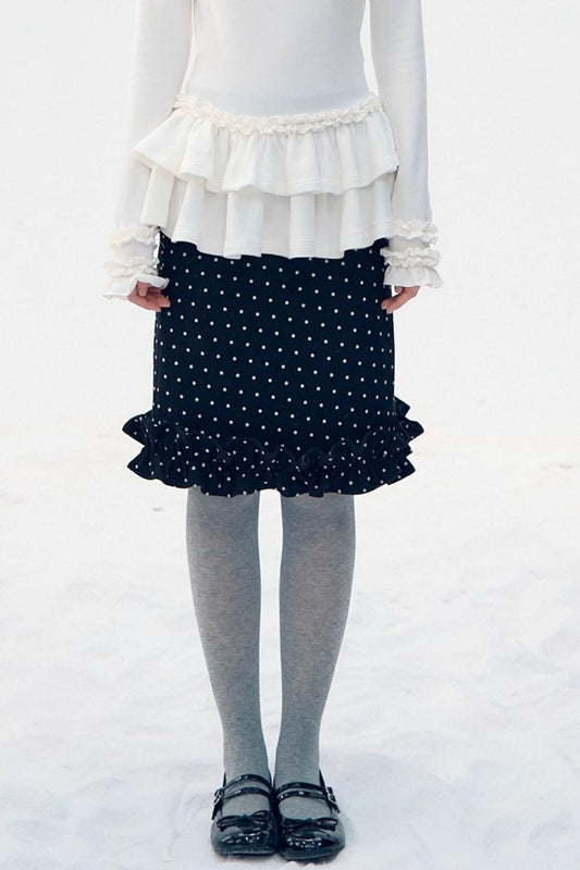 Retro Plaid Lace Skirt