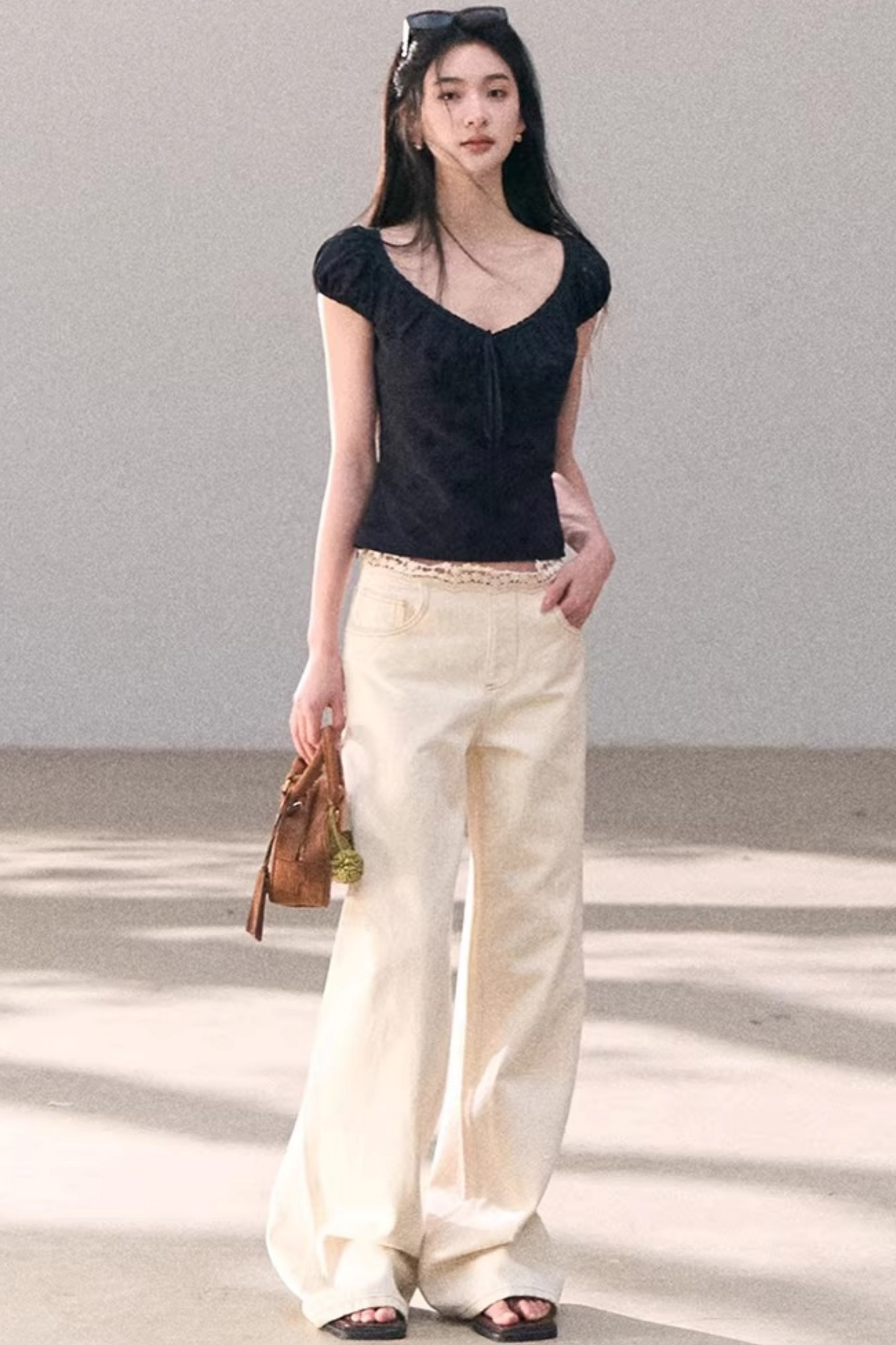 Embroidered Cotton Lace Top