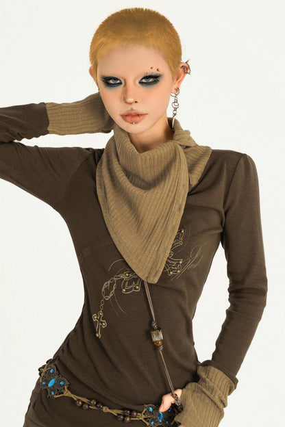 High Flip Collar T-Shirt