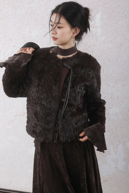 Winter Velvet Top Skirt Set-Up