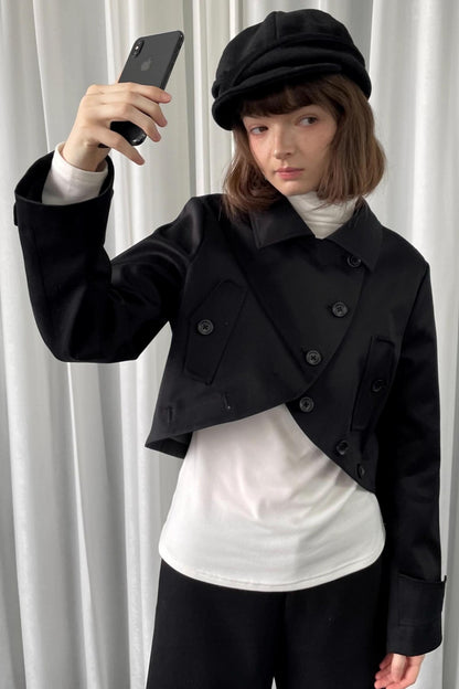 Black Versatile Short Jacket