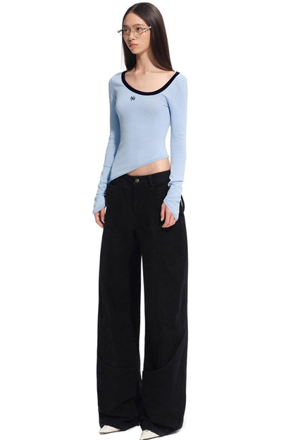 Right Knit Long-sleeved Top