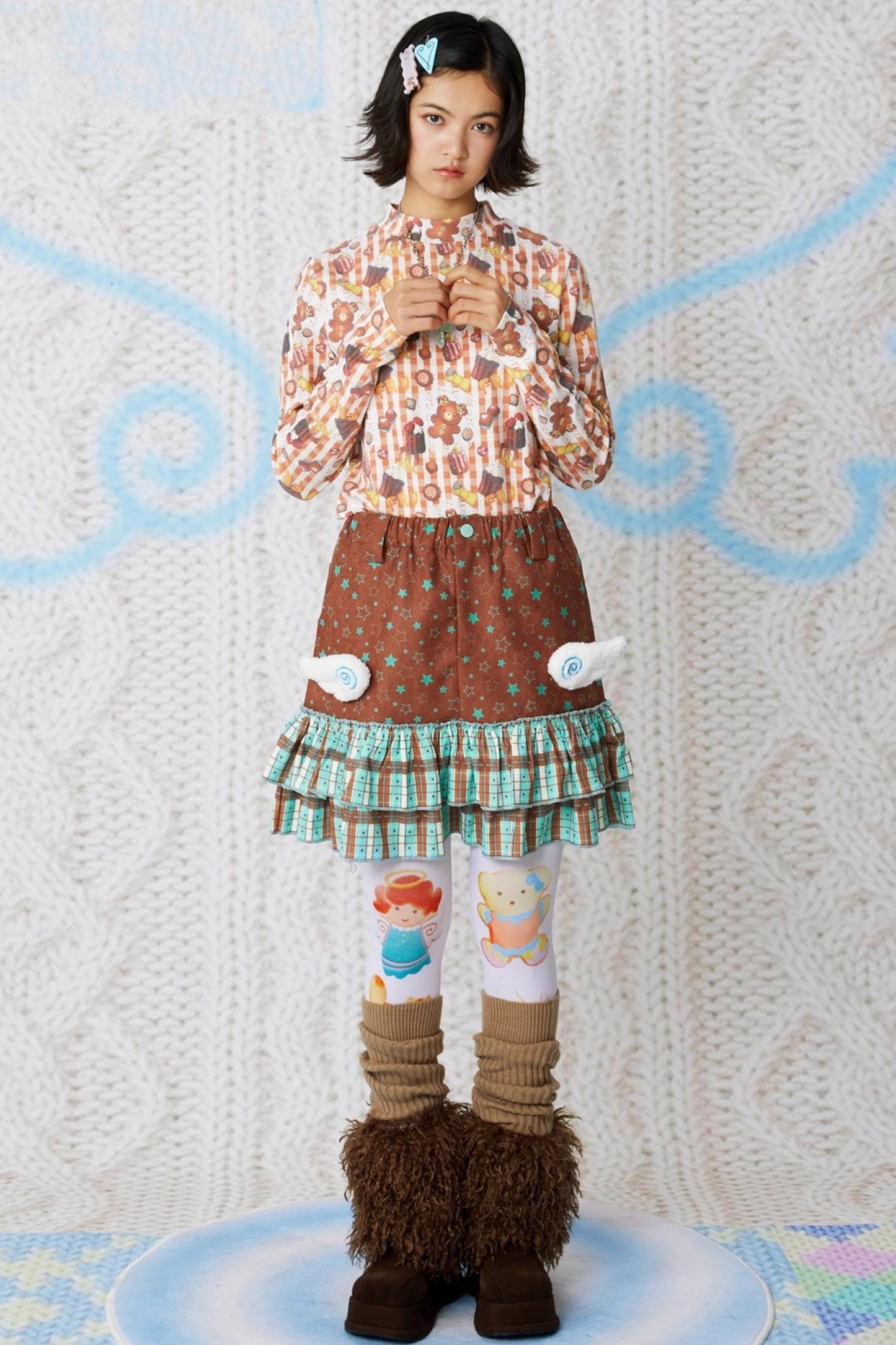 Corduroy Wings Autumn Skirt