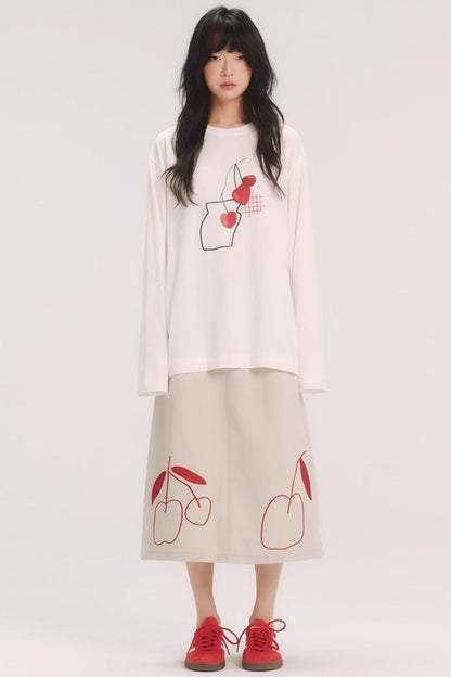 Cherry Print Graphic T-Shirt