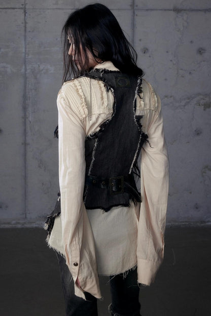 Workwear Waist Denim Vest