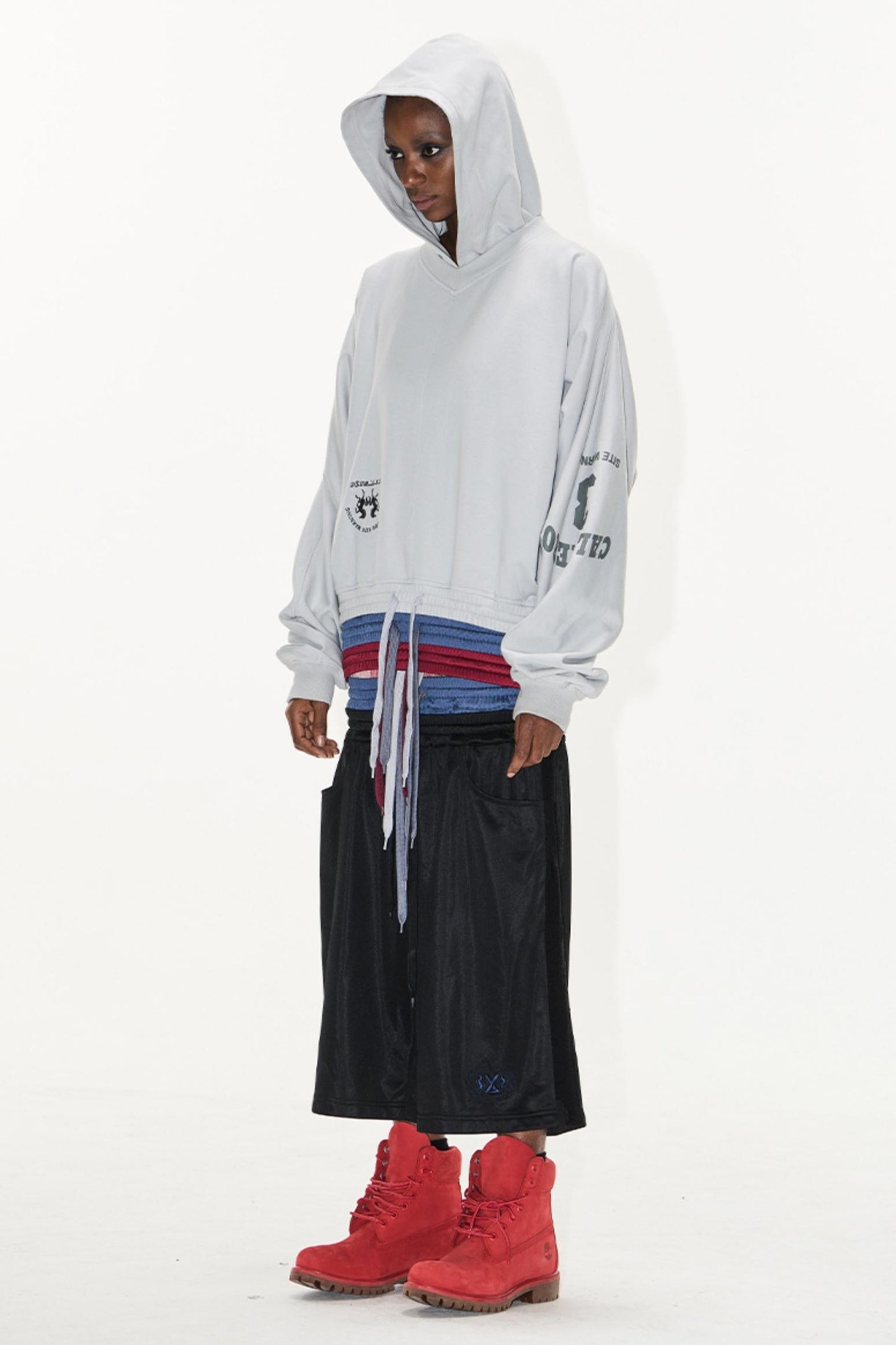 Layered Hooded Sweater Pants