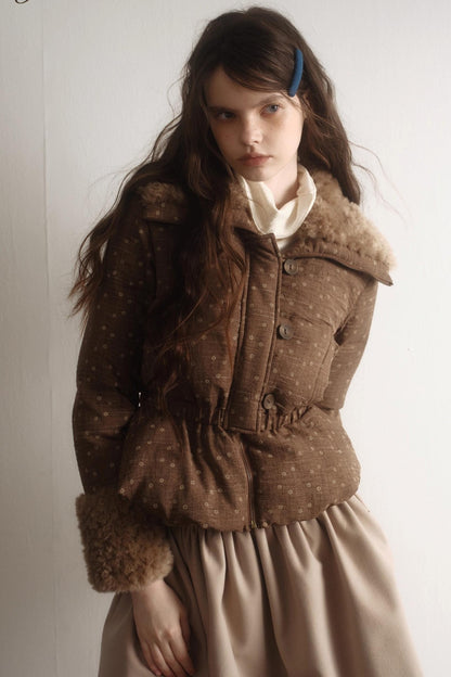 Retro Floral Down Jacket Set-Up