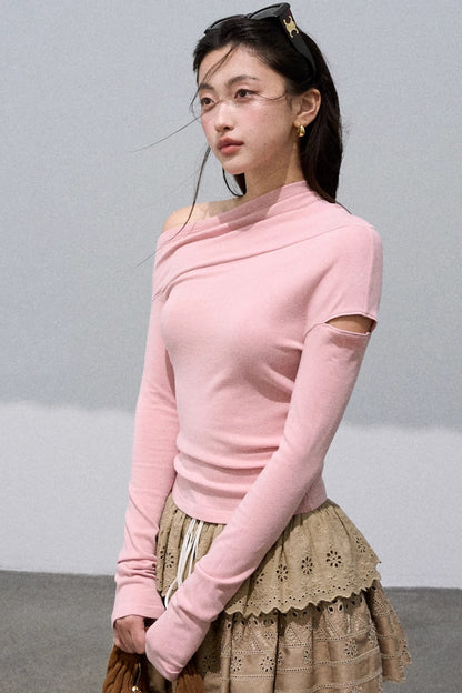 Slim Waist Wool Knit Base Layer Top