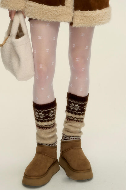 Textured Women's Fair Isle Socks