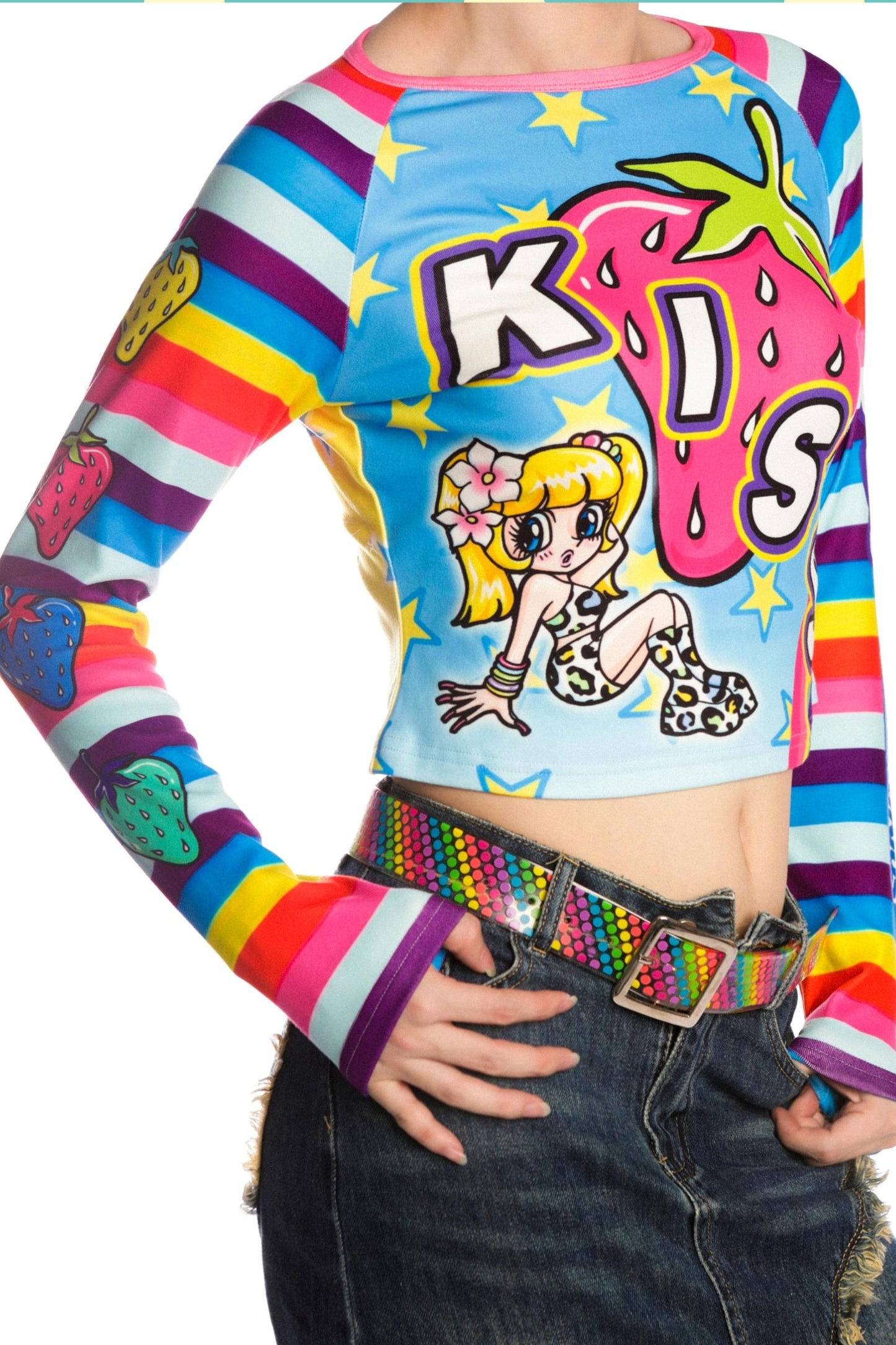 Sweet Printed Raglan Top