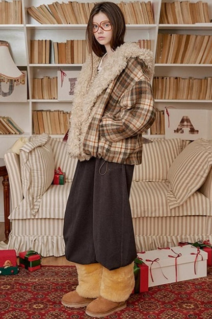 Brown Heart Woolen Pants