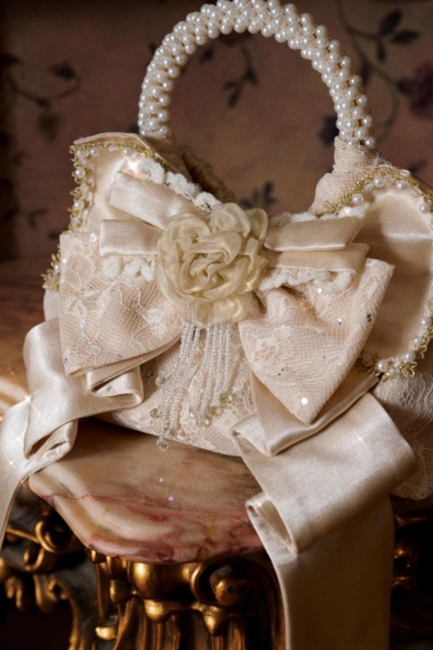 Slavic Satin Bow Handbag