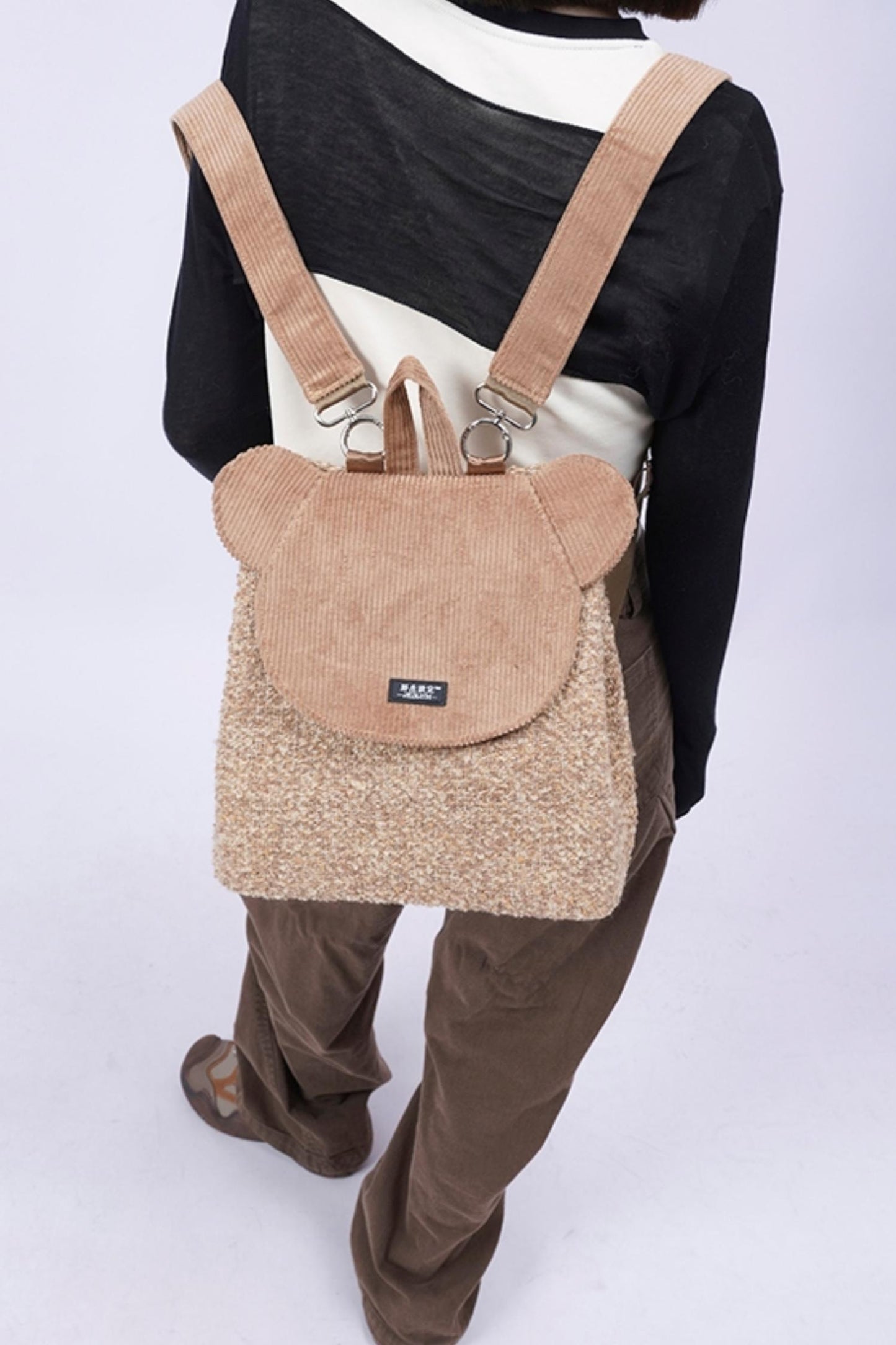 Patchwork Bear Crossbody Bag