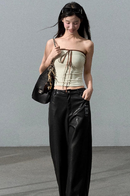 Slim Bandeau Cardigan Two-Piece Set