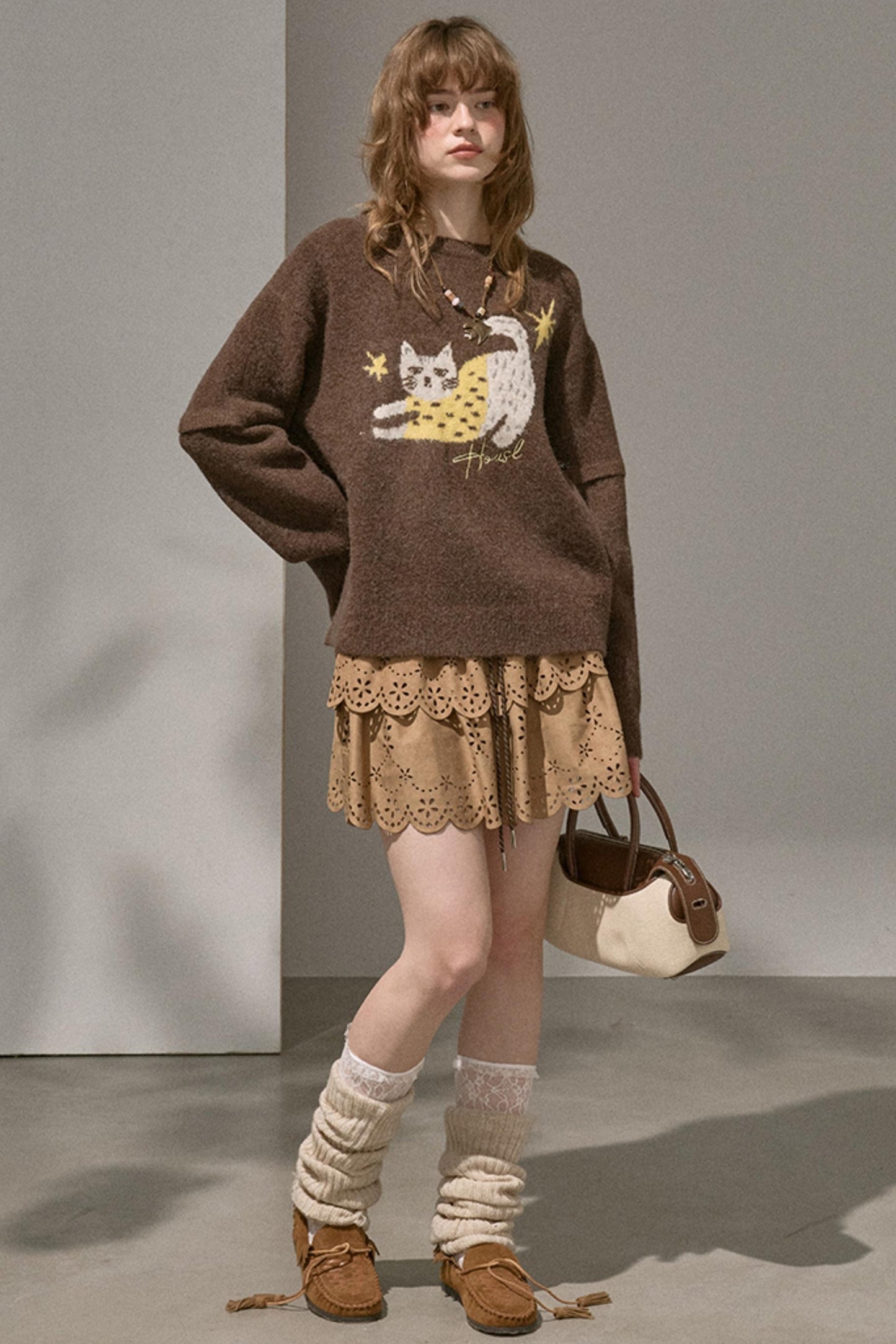 Cute Slouch Knit Sweater Top