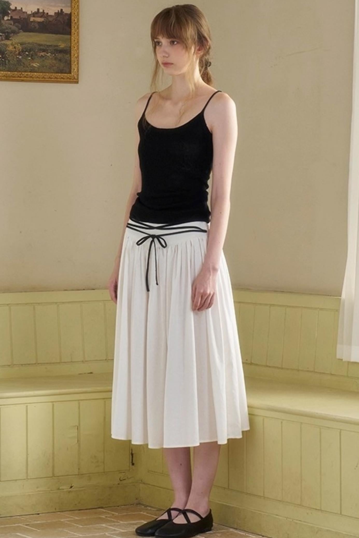 Retro Loose A-Line Stripe Skirt