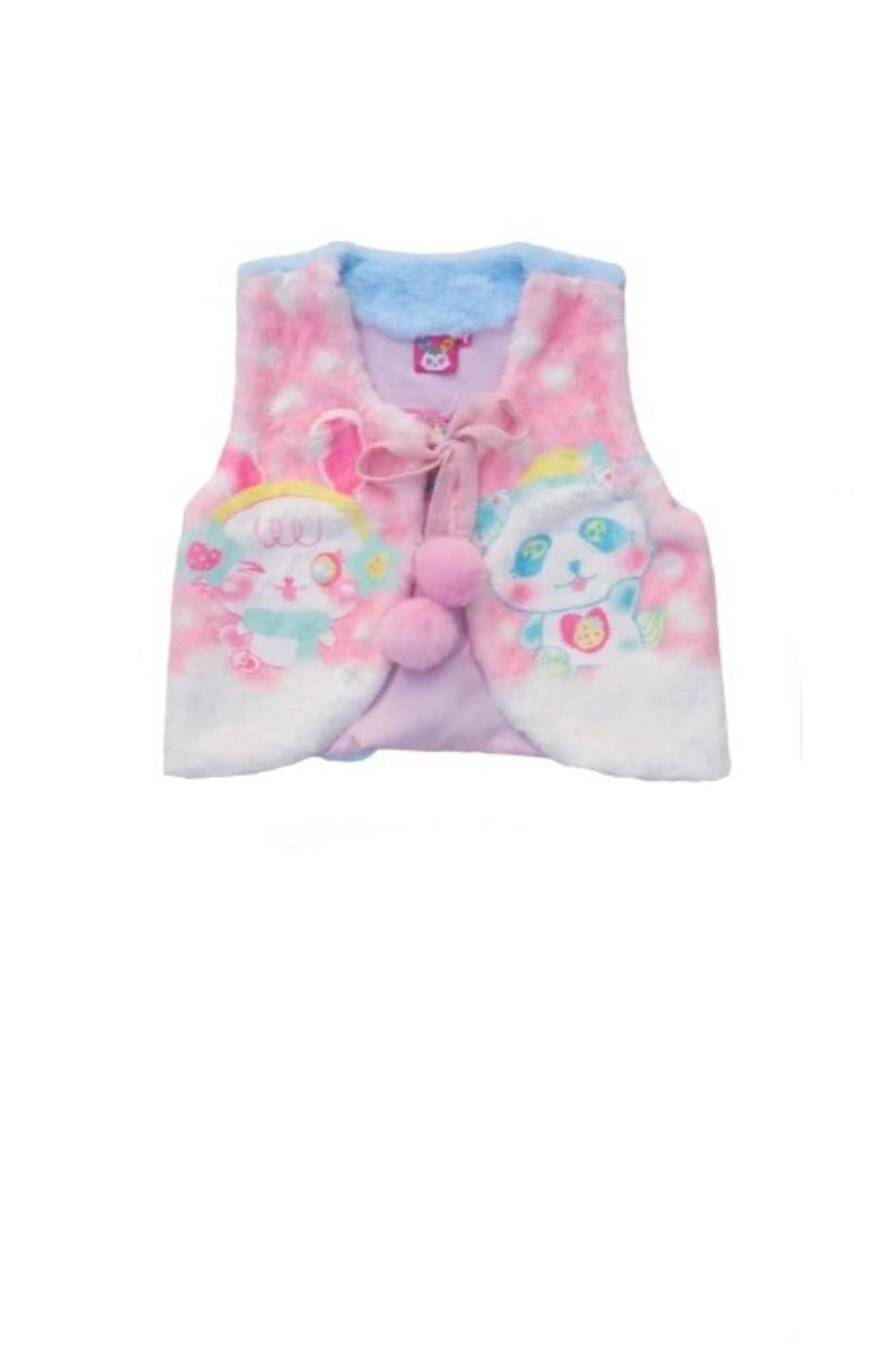 Pink Rabbit Plush Vest