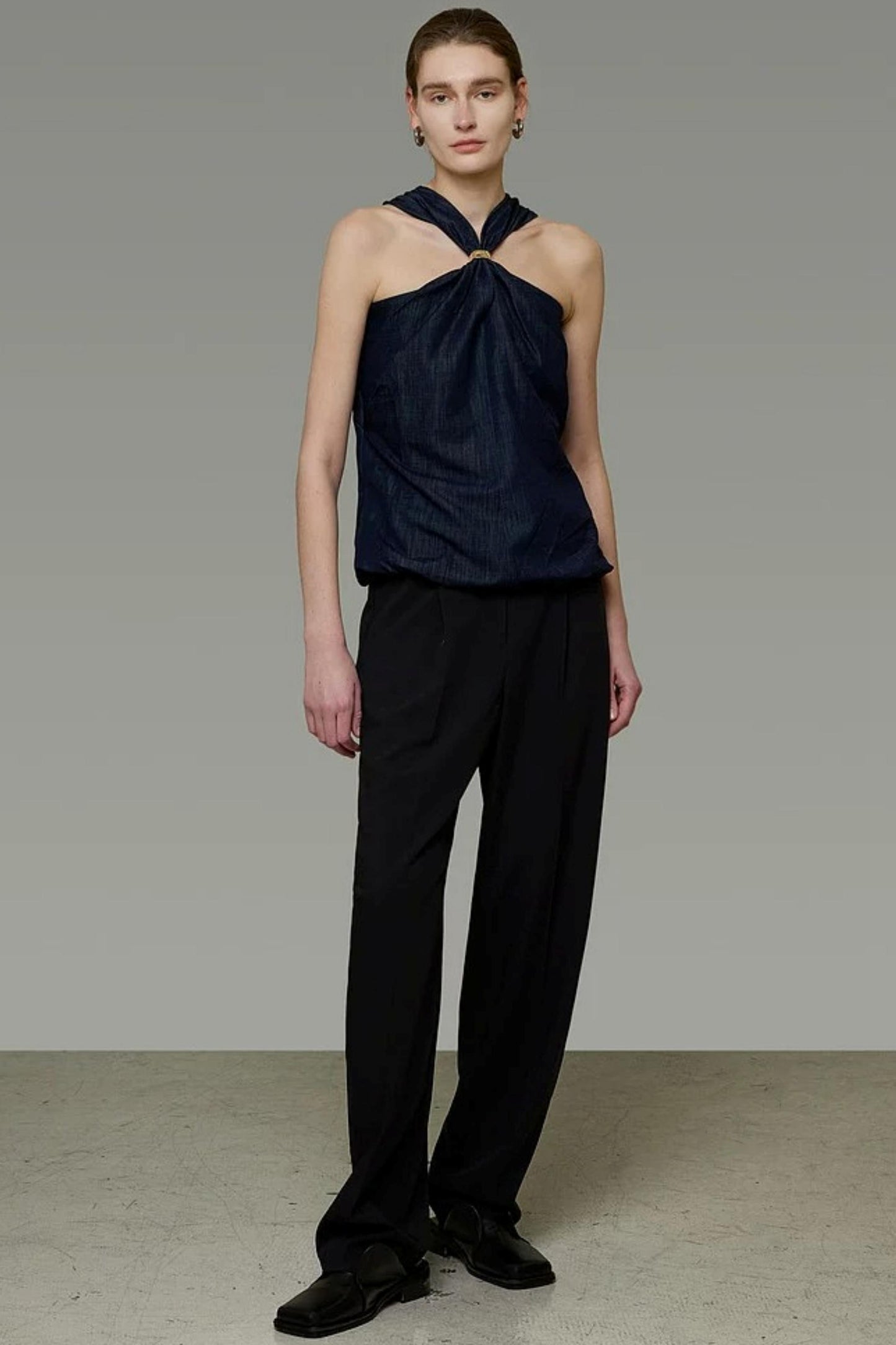 Cross Collar Halter Top