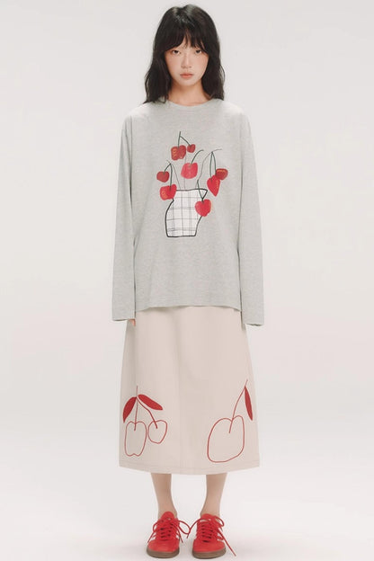 Hand-Painted Cherry Bonsai T-Shirt