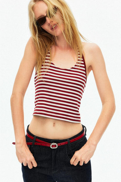 Color-Block Halter Camisole Top