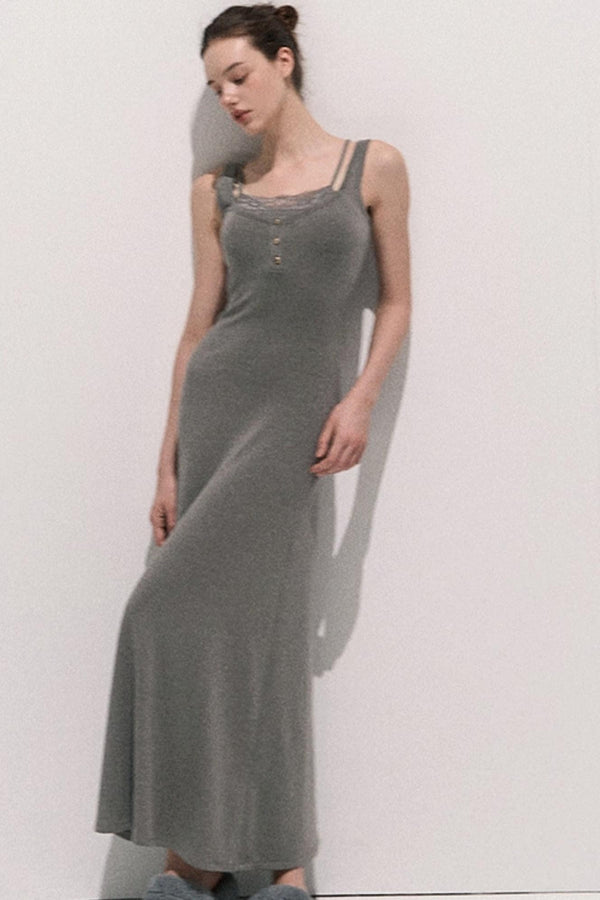 Basic Lace Knit Waist Dress