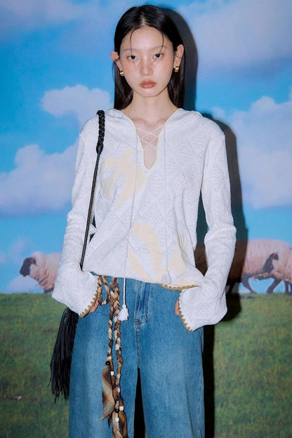 Wilderness Floral Knitted Long Sleeve T-shirt