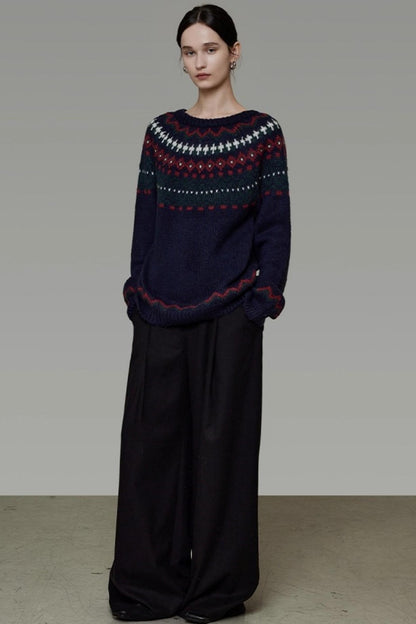 Retro Winter Knit Sweater