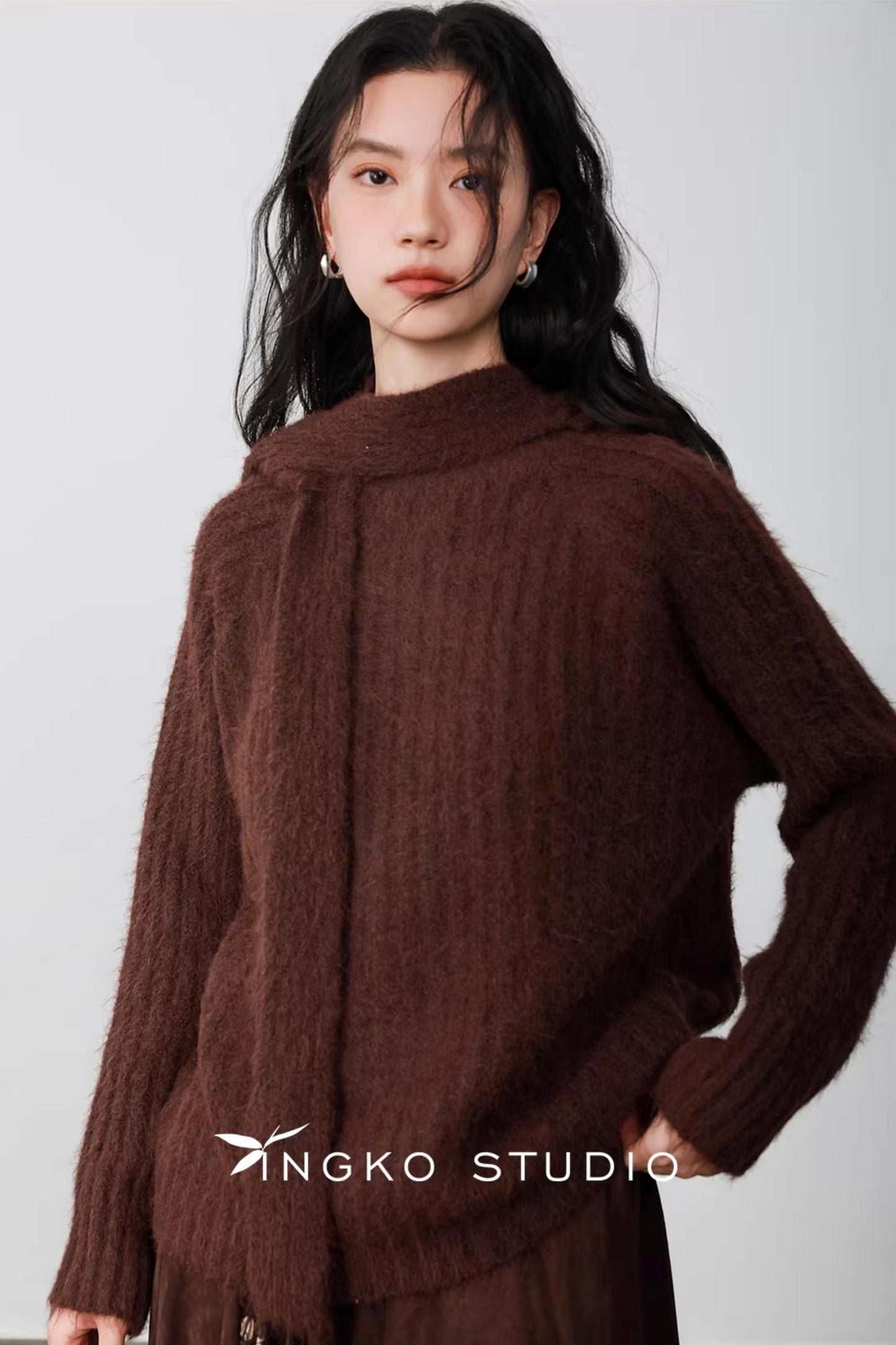 Hollow Cocoa Hood Sweater
