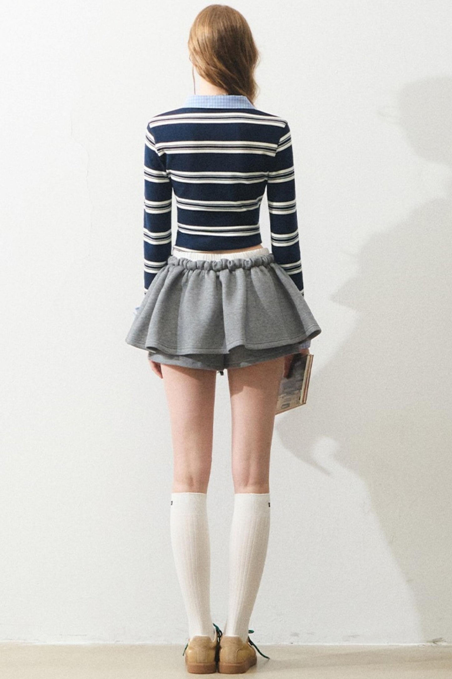 Mint Intellectual Striped Polo T-shirt