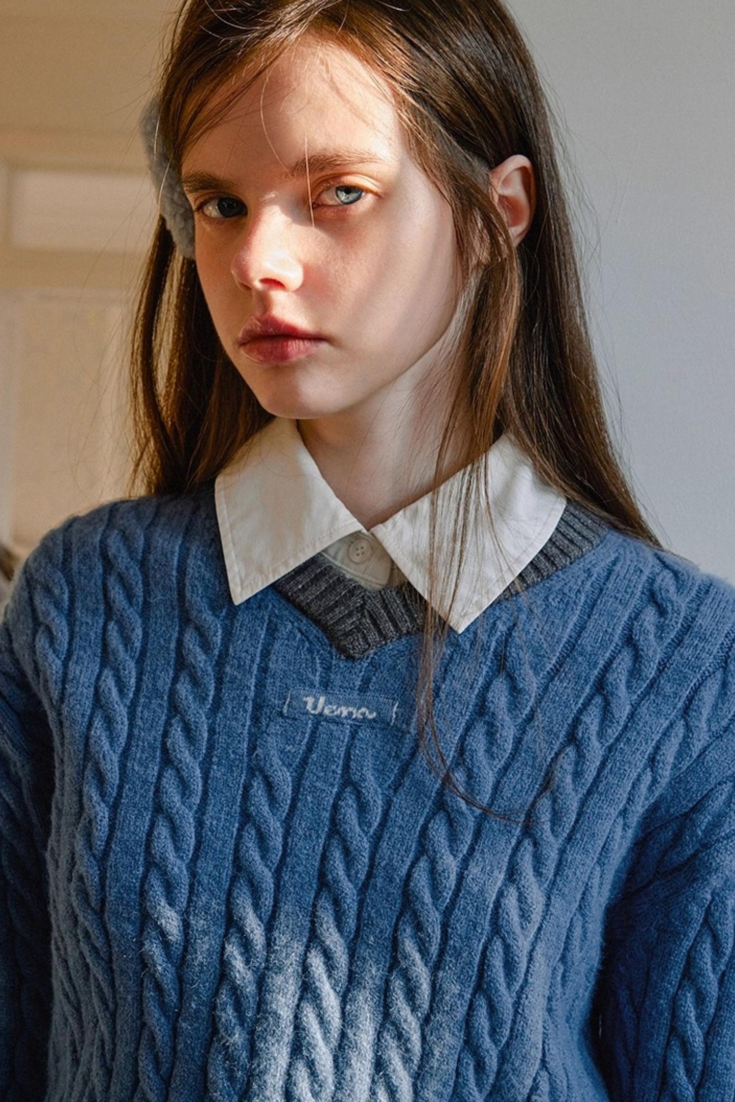 Retro Color-Blocked Knit Sweater