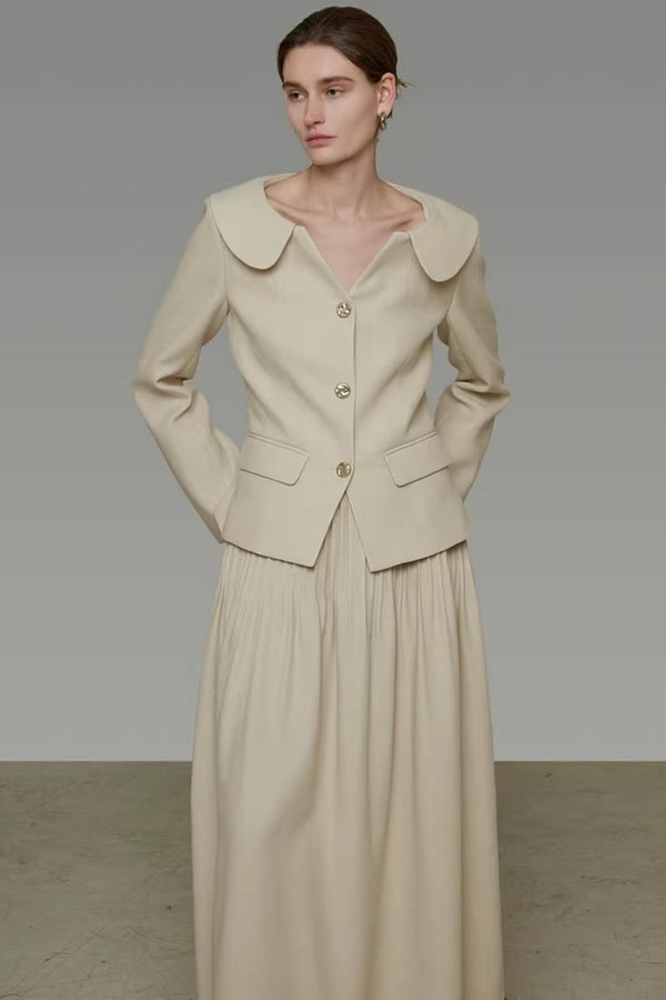 Slim-Fit V-Neck Top Set-Up