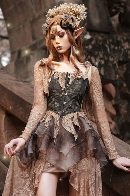 Withered Leaves Gothic Lace Outer