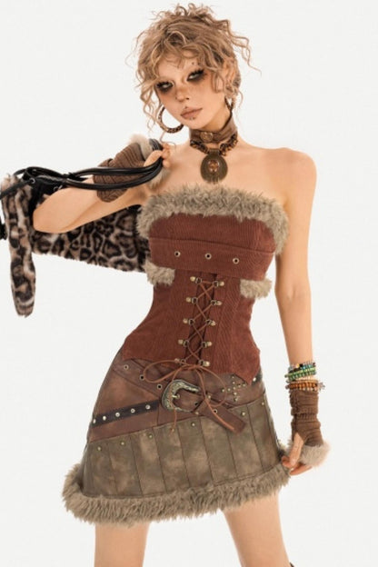 Lace-Up Off-Shoulder Top