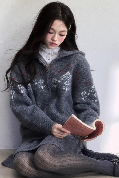 Frosting Jacquard Strickjacken-Set