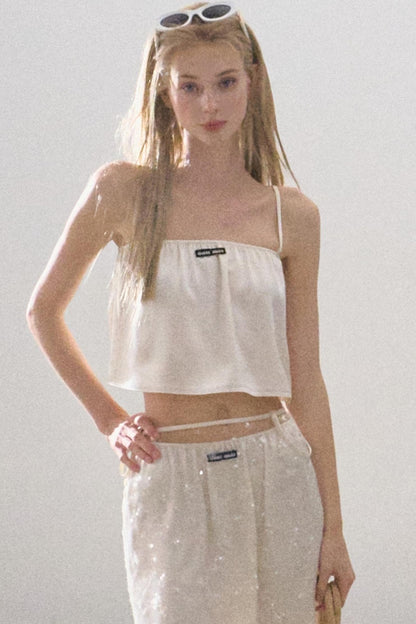 Silk Satin Dress & Camisole Set-Up