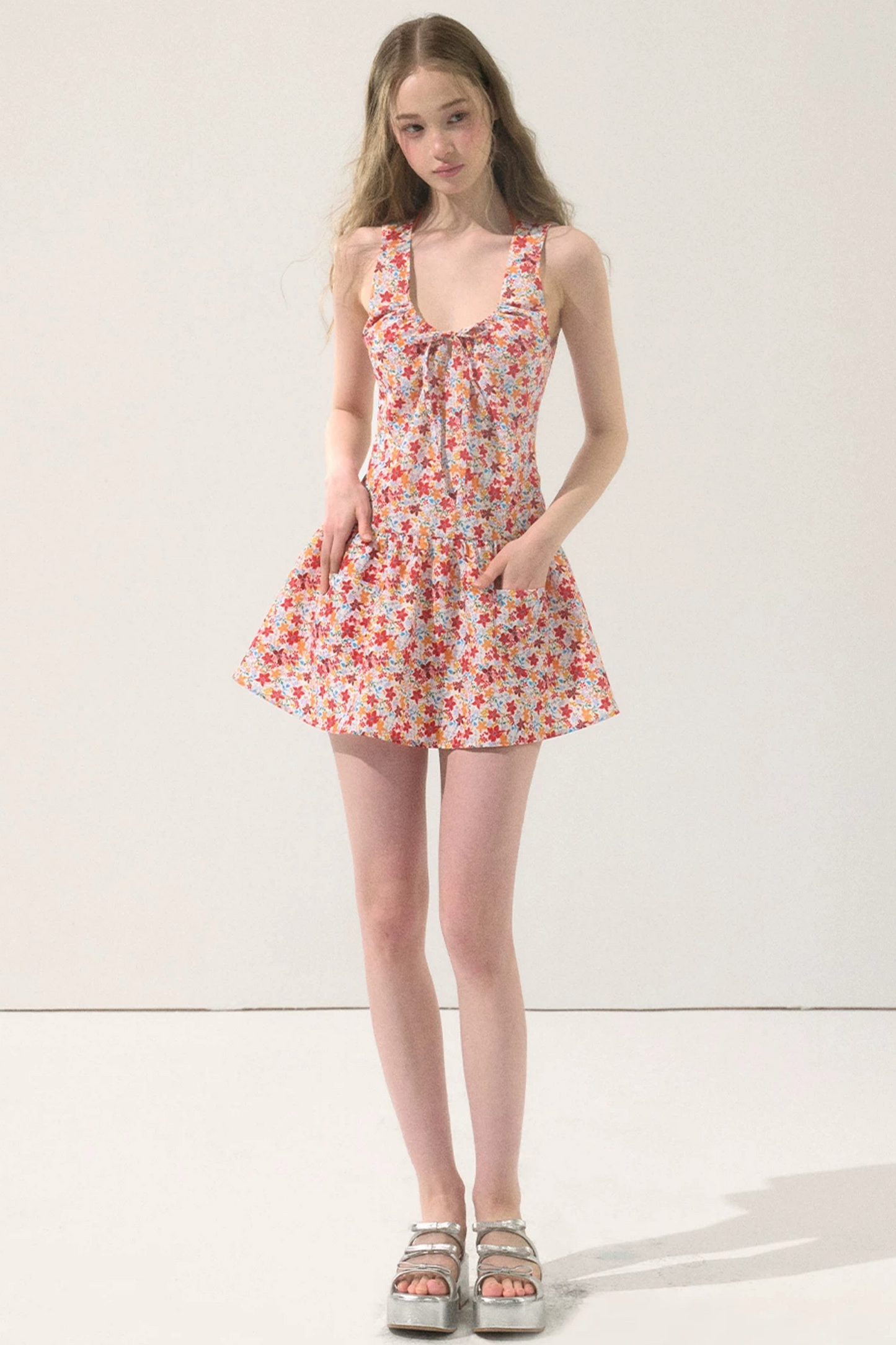 Vintage Floral A-Line Dress