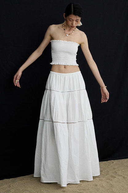 Back Lace Cut-Out Bandeau Top