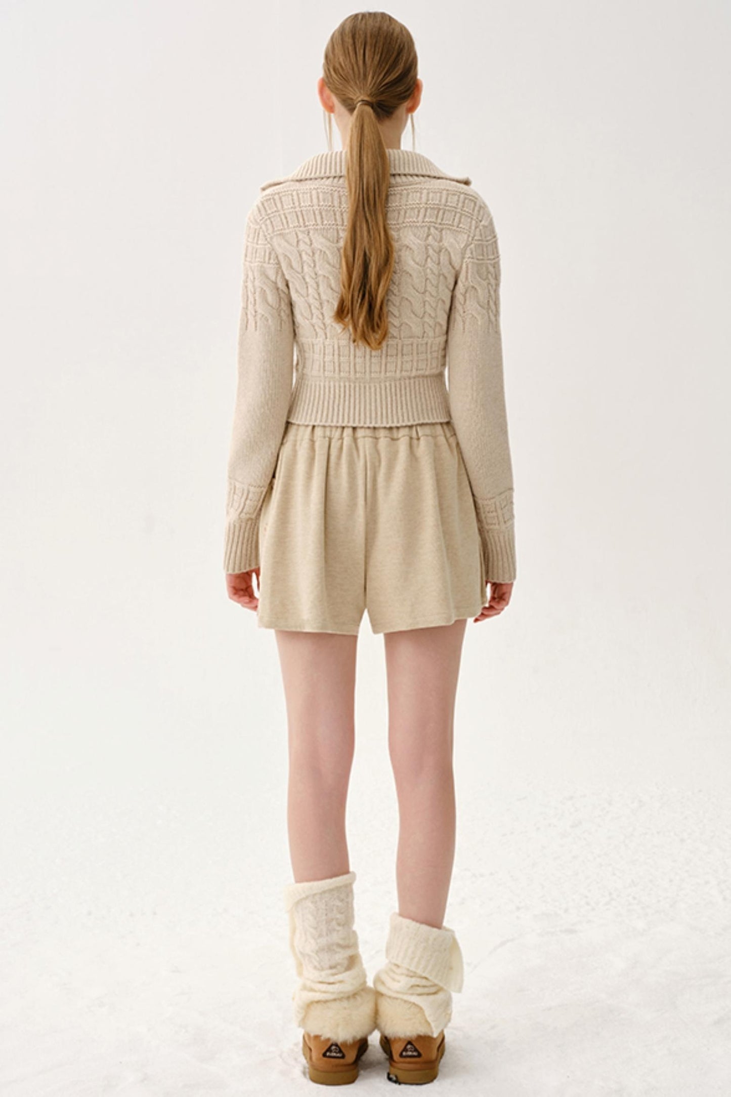 Corduroy Elastic Knit Pants