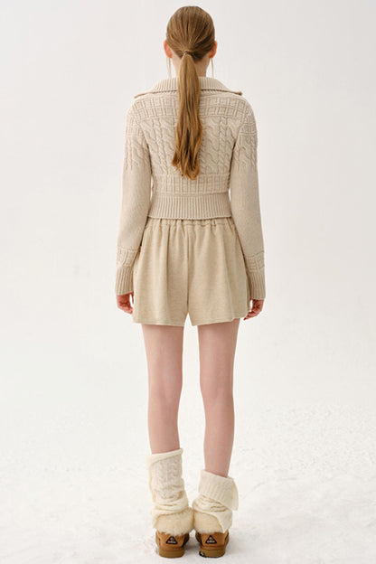 Corduroy Elastic Knit Pants