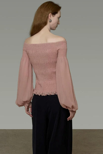 French Off-Shoulder Blouse