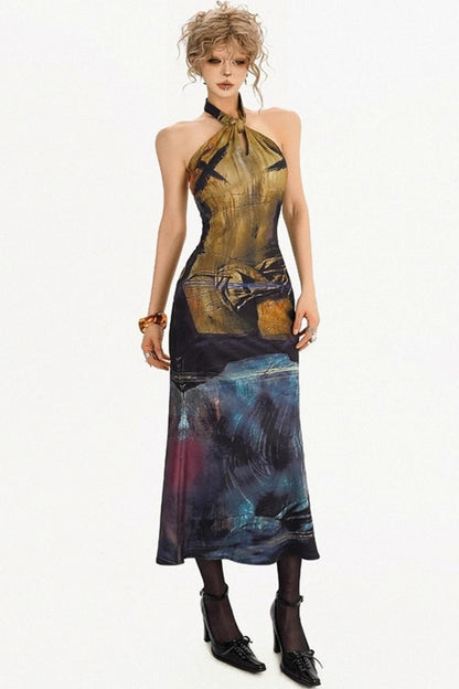 Spice Girl Retro Halterneck Dress