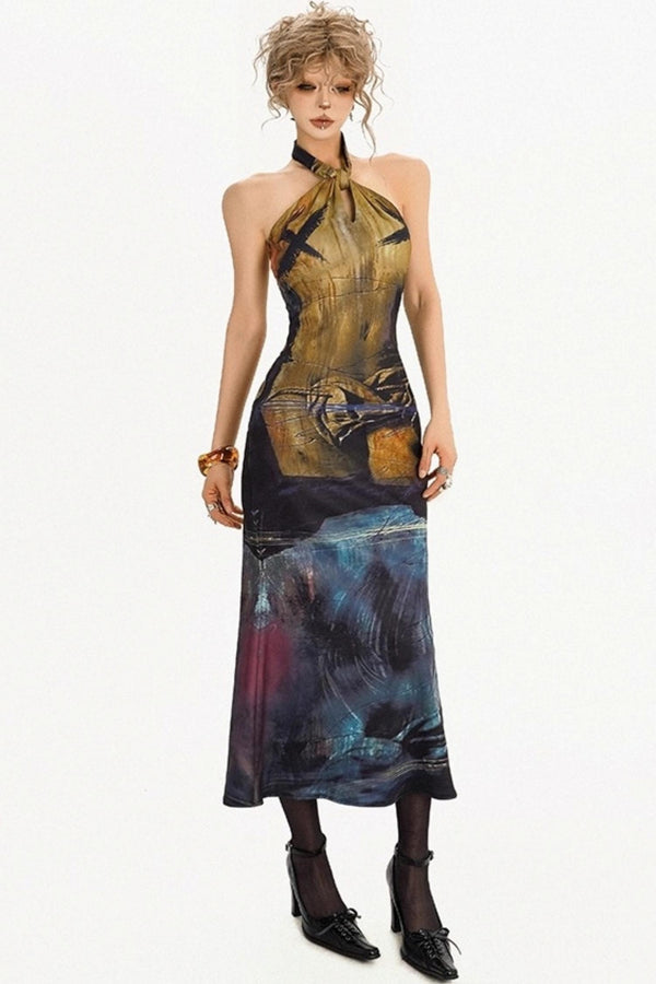 Spice Girl Retro Halterneck Dress