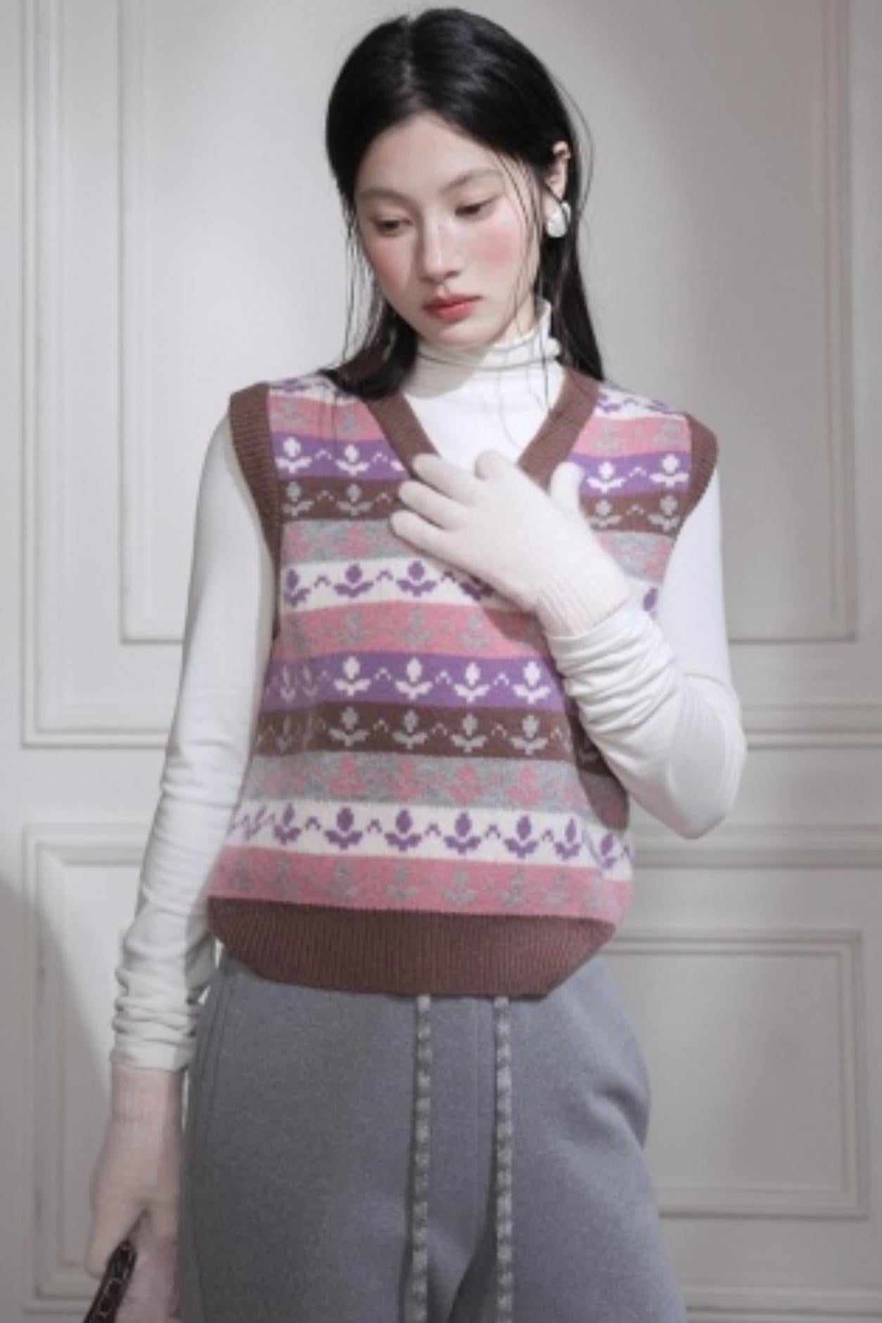Winter Tulip Wool Vest