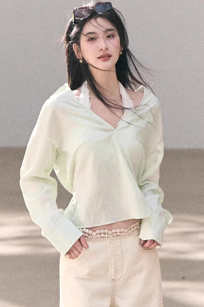 Lace-Trimmed Halter Neck Camisole