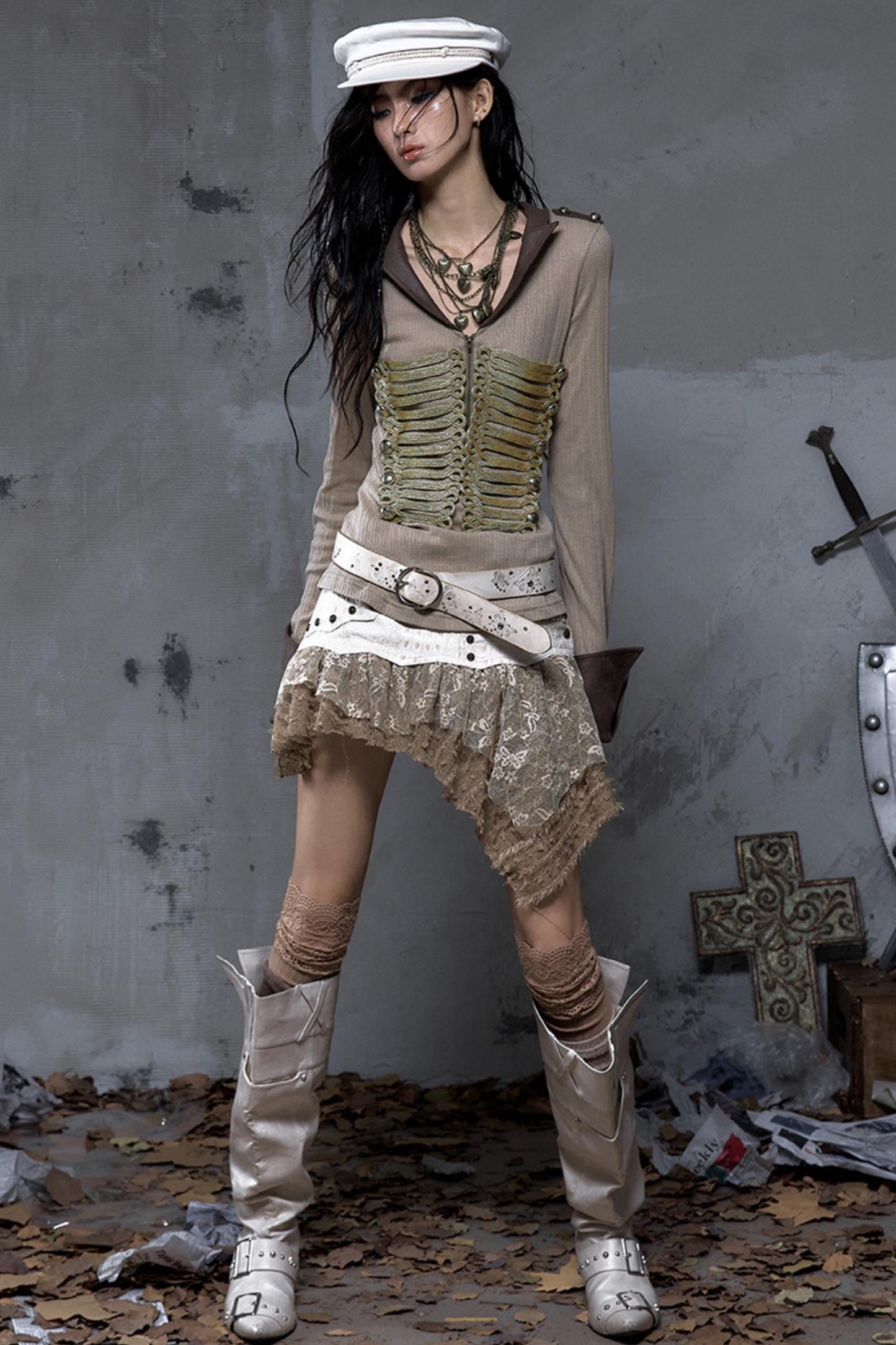 Dreamy Wanderer Leather Skirt