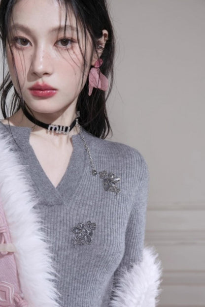 Sheep Wool Sequin Top