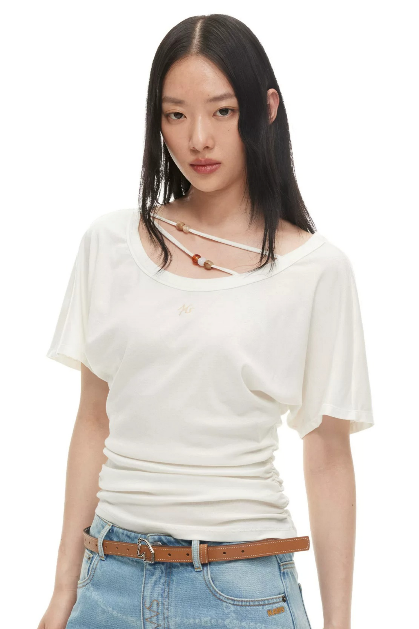 텐셀 메리노 비대칭 티셔츠
