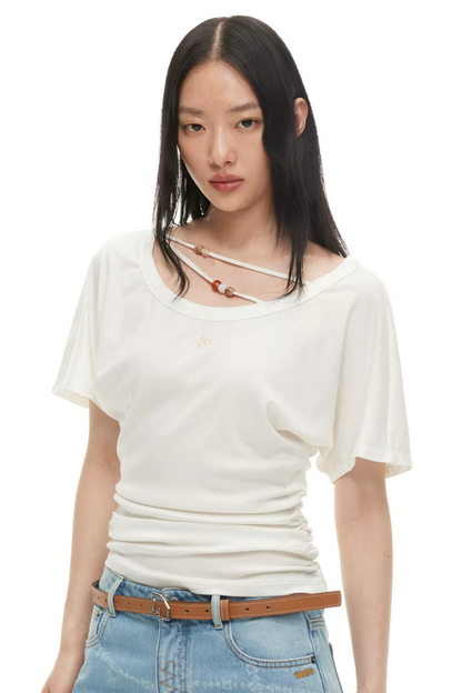 텐셀 메리노 비대칭 티셔츠