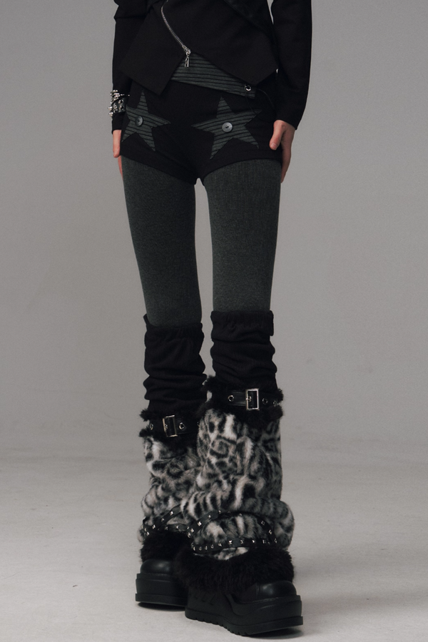 Garden Gray Fleece Tights