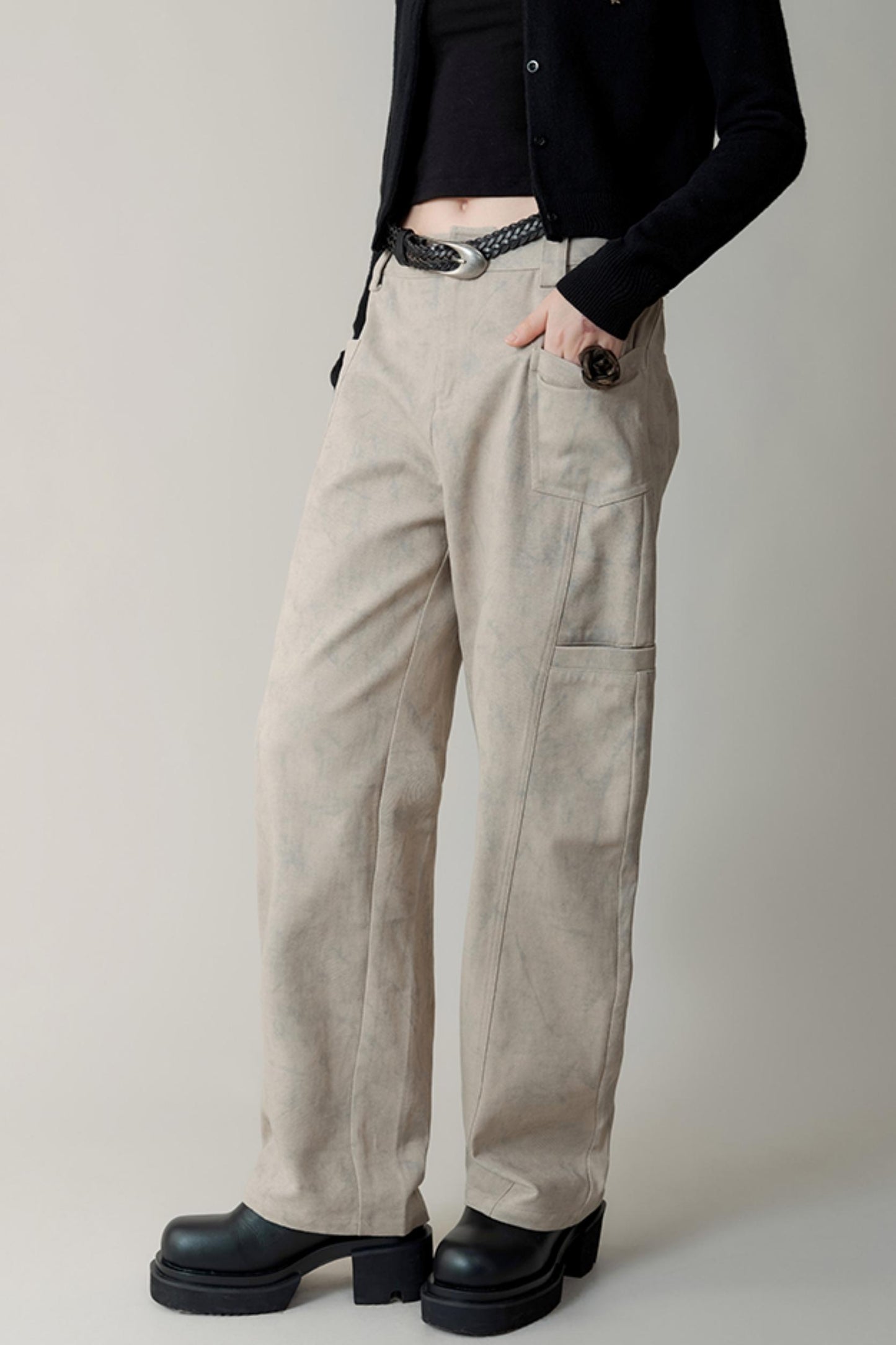 Heavy Industry Dyed Cotton Wide-Leg Jeans